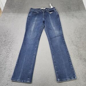 Levis 505 Straight Leg Jeans Womens 8 Blue Medium Wash Mid Rise Denim Pants